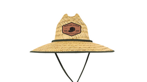 Straw Lifeguard Hats with Custom Leather Patches