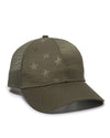 Outdoor Cap - Debossed Stars and Stripes Mesh-Back Cap - USA750M